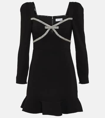 Bow-detail embellished minidress | Self-Portrait