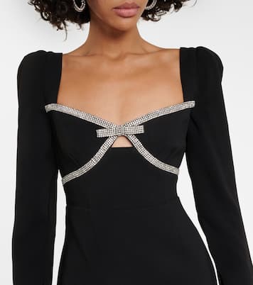 Bow-detail embellished minidress | Self-Portrait