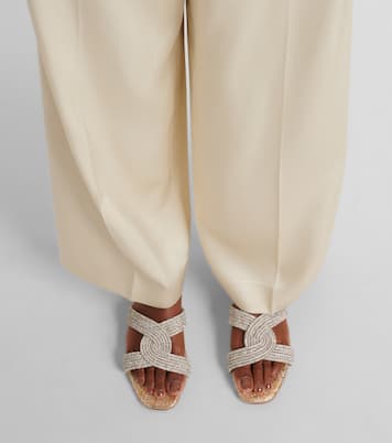 Gatsby embellished slides | Aquazzura