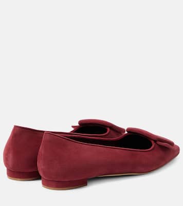 Maysalepumpflat suede ballet flats | Manolo Blahnik