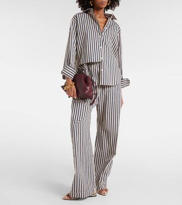 Camisa de mezcla de algodón a rayas | The Frankie Shop