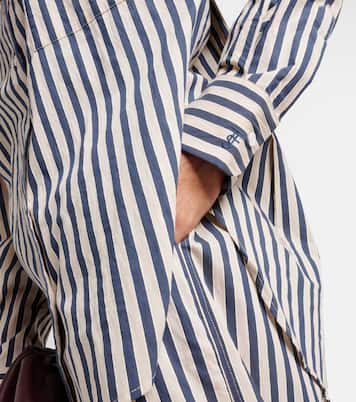 Camisa de mezcla de algodón a rayas | The Frankie Shop