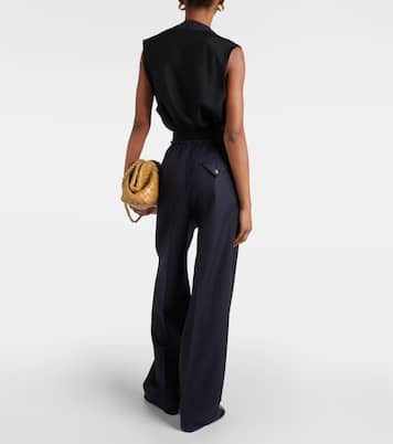 Gerade High-Rise-Hose aus Wolle | Bottega Veneta