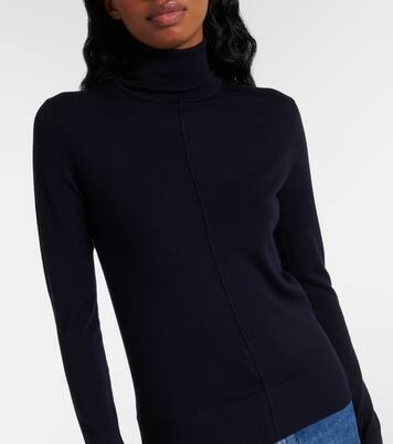 Semi-sheer wool turtleneck top | Chloé
