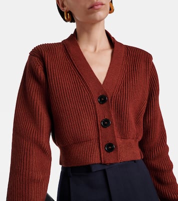 Cropped-Cardigan aus einem Wollgemisch | Victoria Beckham
