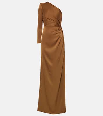 One-shoulder satin gown | Alex Perry