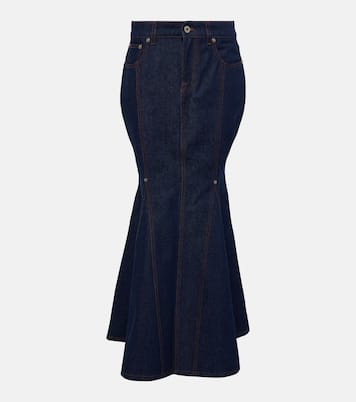 Gonna di jeans lunga a vita alta  | Jean Paul Gaultier