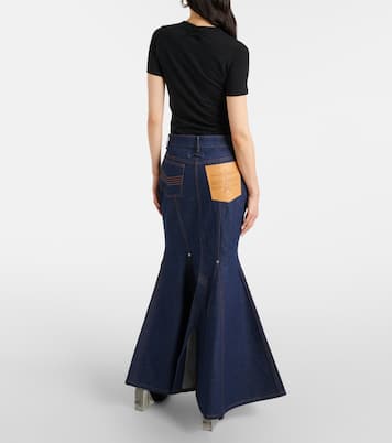 Gonna di jeans lunga a vita alta  | Jean Paul Gaultier