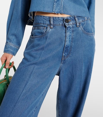 Jean ample à taille mi-haute | Miu Miu