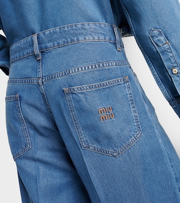Jean ample à taille mi-haute | Miu Miu