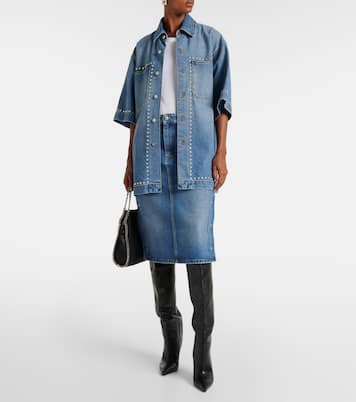 Gonna a tubino di jeans a vita media | Stella McCartney