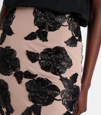Jupe midi à fleurs | Rotate