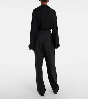Pantaloni a gamba larga Trenton in lana | Khaite