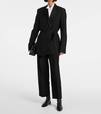 Pantaloni regular in twill a vita alta | Toteme