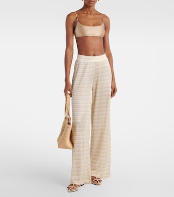 Pantaloni a gamba larga Adi con lamé | Melissa Odabash