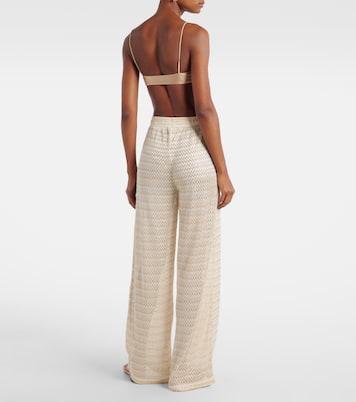 Pantaloni a gamba larga Adi con lamé | Melissa Odabash