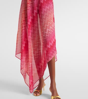One-Shoulder-Kaftan aus Seide | Missoni