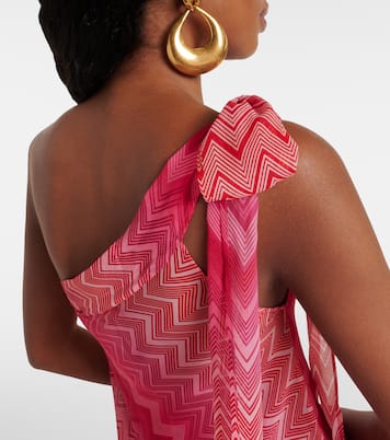 One-Shoulder-Kaftan aus Seide | Missoni