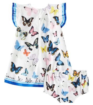 Baby - Set di abito e culottes in cotone | Dolce&Gabbana Kids