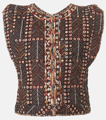 Cardigan Cerza brodé en coton | Marant Etoile