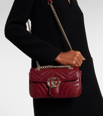 Borsa a spalla GG Marmont Mini in pelle | Gucci