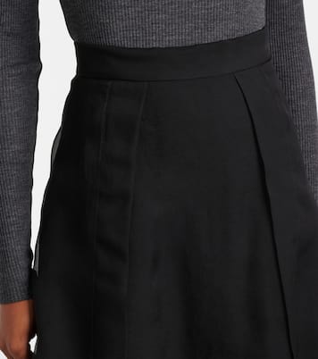 Jupe midi en satin de soie | Brunello Cucinelli