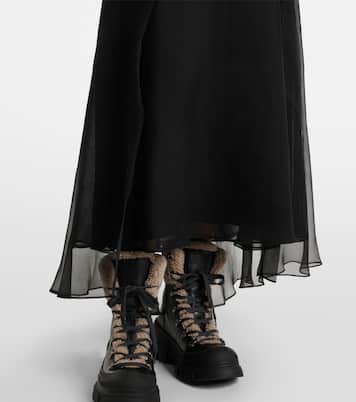 Jupe midi en satin de soie | Brunello Cucinelli