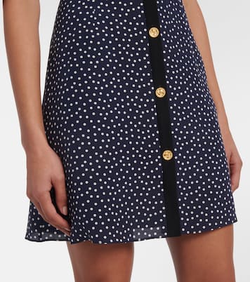 Abito corto in seta a pois | Alessandra Rich