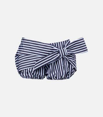 Shorts de algodón a rayas con lazo | Rabanne