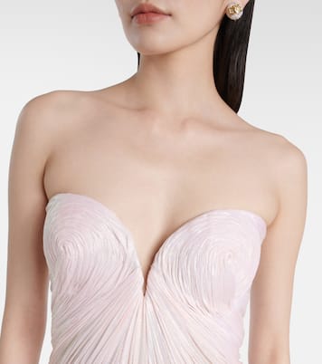 Meilien pleated silk-blend chiffon gown | Maria Lucia Hohan