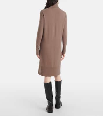 Cashmere turtleneck midi dress | Joseph