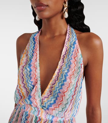 Zigzag halterneck minidress | Missoni