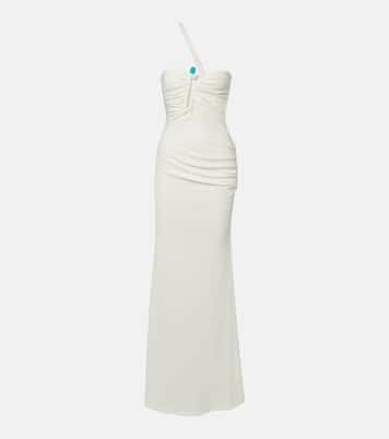  Crystal Pin Cutaway embellished maxi dress  | Christopher Esber