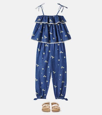 Lucky Kids embroidered cotton pants | Zimmermann Kids