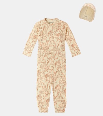 Baby bodysuit, leggings, and beanie set | Mini Rodini