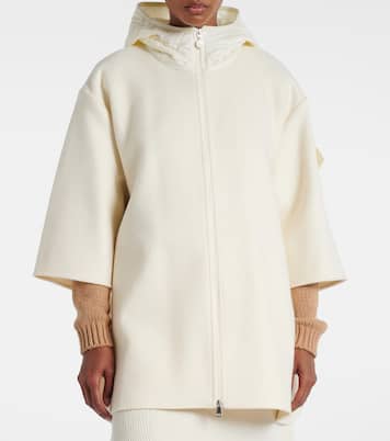 Logo wool-blend jacket | Moncler