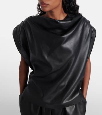 Top aus Lederimitat | Balmain