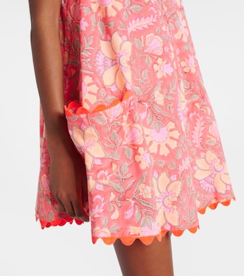 Floral scalloped cotton minidress | Juliet Dunn