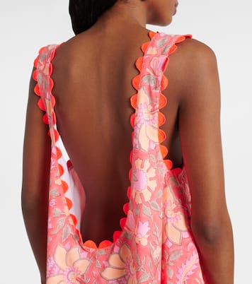 Floral scalloped cotton minidress | Juliet Dunn