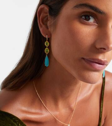 Boucles d’oreilles Santorini en or 18 ct et pierres précieuses | Octavia Elizabeth