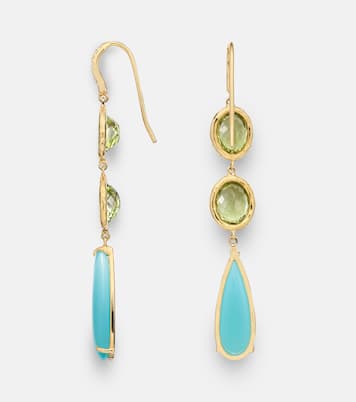 Boucles d’oreilles Santorini en or 18 ct et pierres précieuses | Octavia Elizabeth