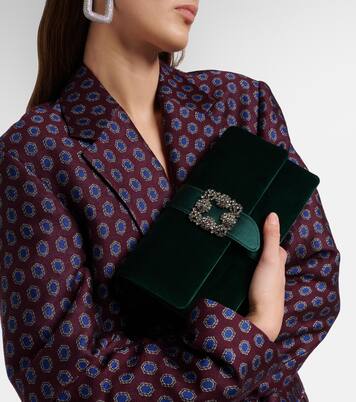 Capri embellished velvet clutch | Manolo Blahnik