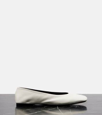 Square leather ballet flats | The Row