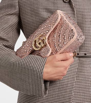 GG Marmont 스몰 레더 숄더 백 | Gucci