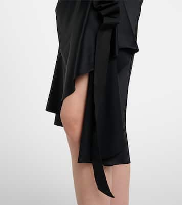 Gathered asymmetric midi skirt | McQueen