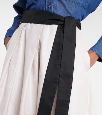 Baschi pleated cotton-blend midi skirt | 'S Max Mara