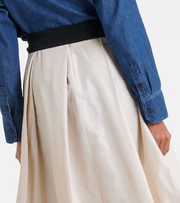 Baschi pleated cotton-blend midi skirt | 'S Max Mara