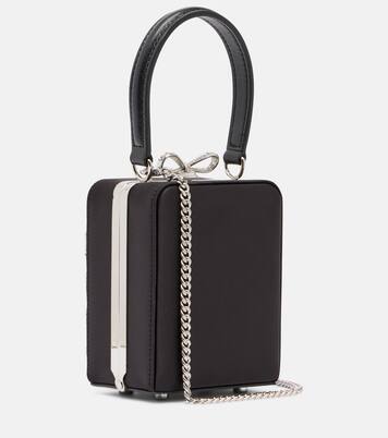 Micro crystal-embellished box bag | Self-Portrait