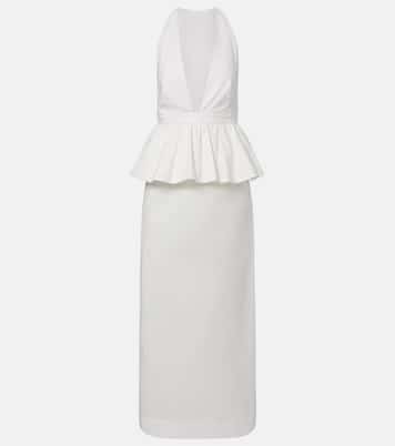 Peplum cotton maxi dress | Adriana Degreas