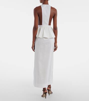 Peplum cotton maxi dress | Adriana Degreas